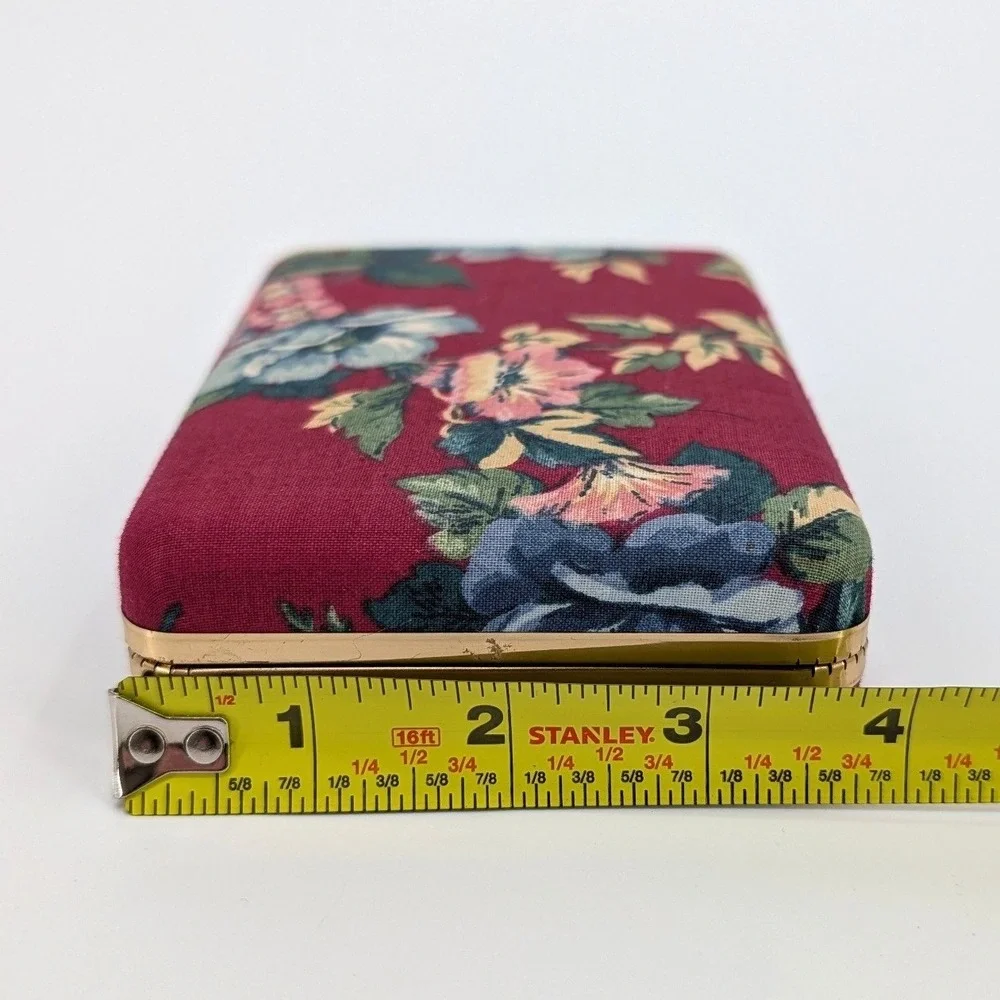 Vintage Floral Tapestry Jewelry Travel Case Mirror Cottagecore Organizer Bag